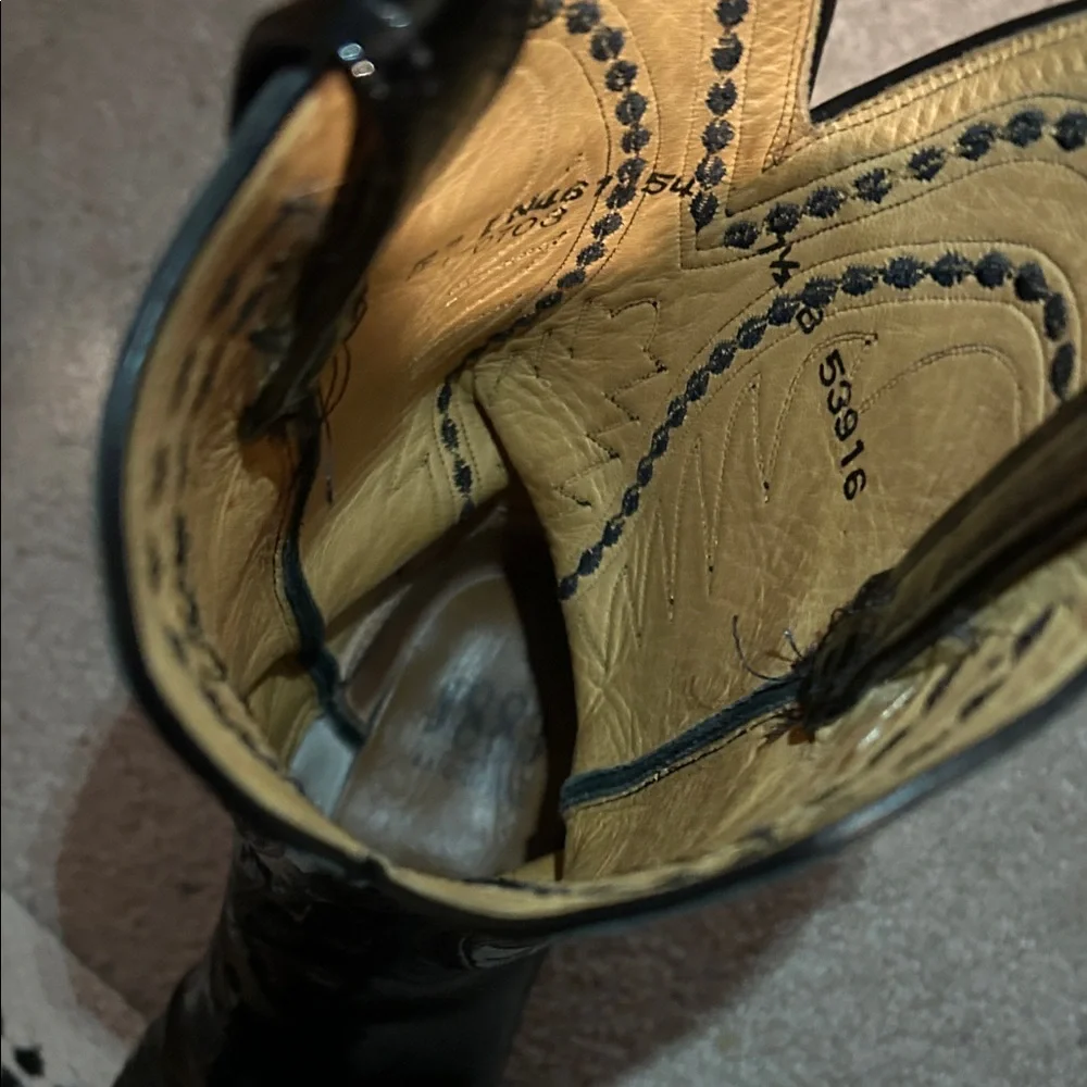 Lucchese 1883 black leather cowboy boots - Picture 6 of 6